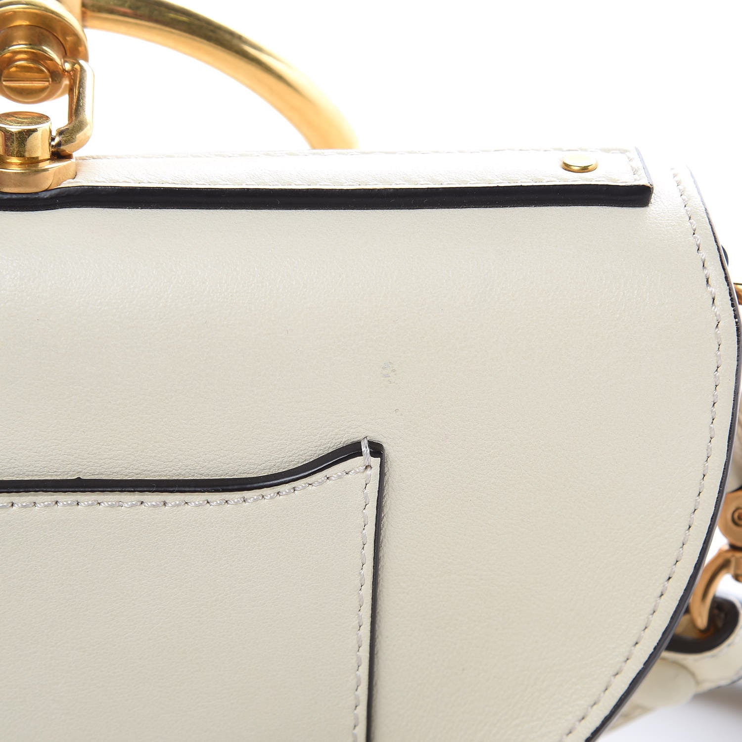 Chloe Calfskin Small Nile Bracelet Minaudiere Bag Off White 12 of 12
