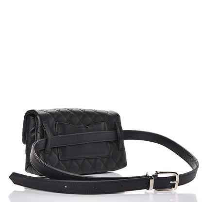 Chanel Grained Calfskin Quilted 2.55 Reissue Flap Belt Bag Clutch Black 3 of 9