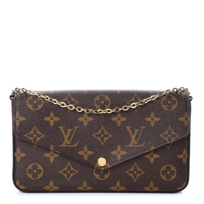 Louis Vuitton Monogram Pochette Felicie Chain Wallet Fuchsia 3 of 23