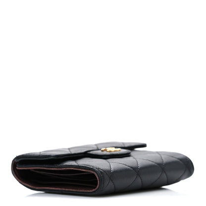 Chanel Lambskin Quilted Compact Flap Wallet Black 4 of 8