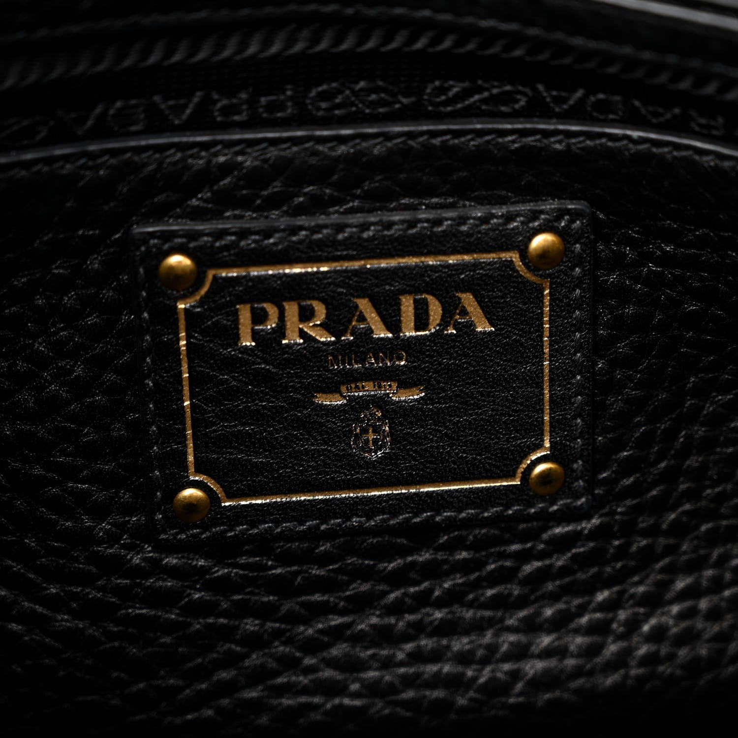 Prada Vitello Daino Shopping Satchel Black 6 of 10