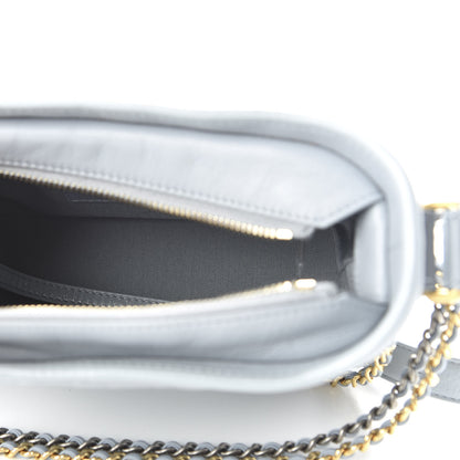 Chanel Aged Calfskin Quilted Small Gabrielle Hobo Light Blue 5 of 12