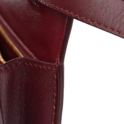 Celine Box Calfskin Small Classic Box Flap Bag Burgundy 15 of 18