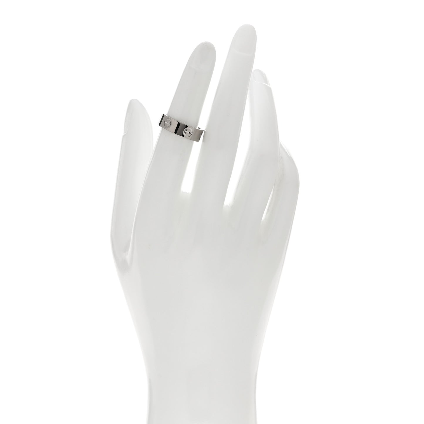 18K White Gold 5.5mm LOVE Ring 49 5