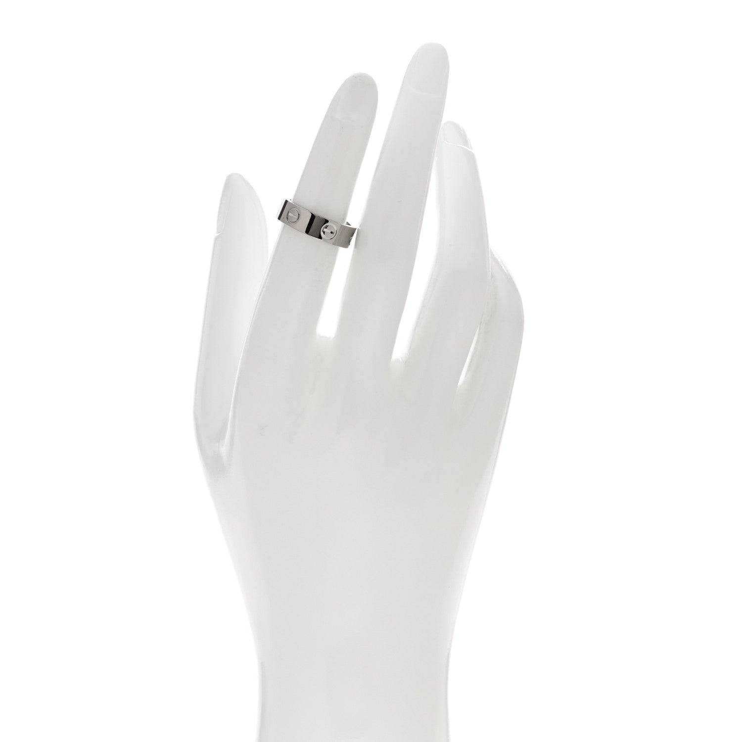 Cartier 18K White Gold 5.5mm LOVE Ring 49 5 2 of 4