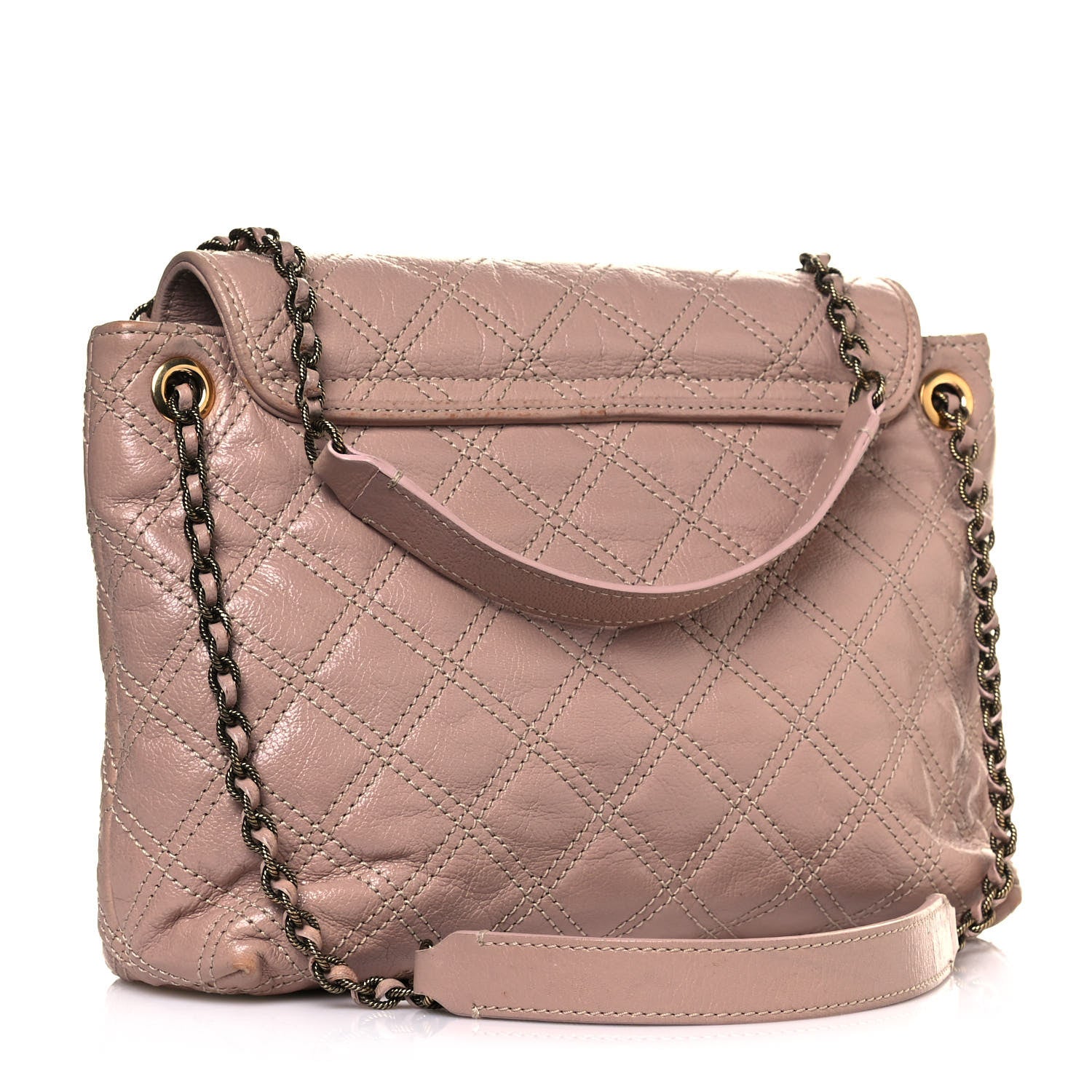 Marc Jacobs Lacquered Lambskin Baroque The Large Single Flap Blush 2 of 14