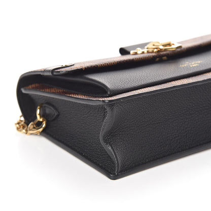 Louis Vuitton Damier Ebene Vavin Chain Wallet Black 7 of 9