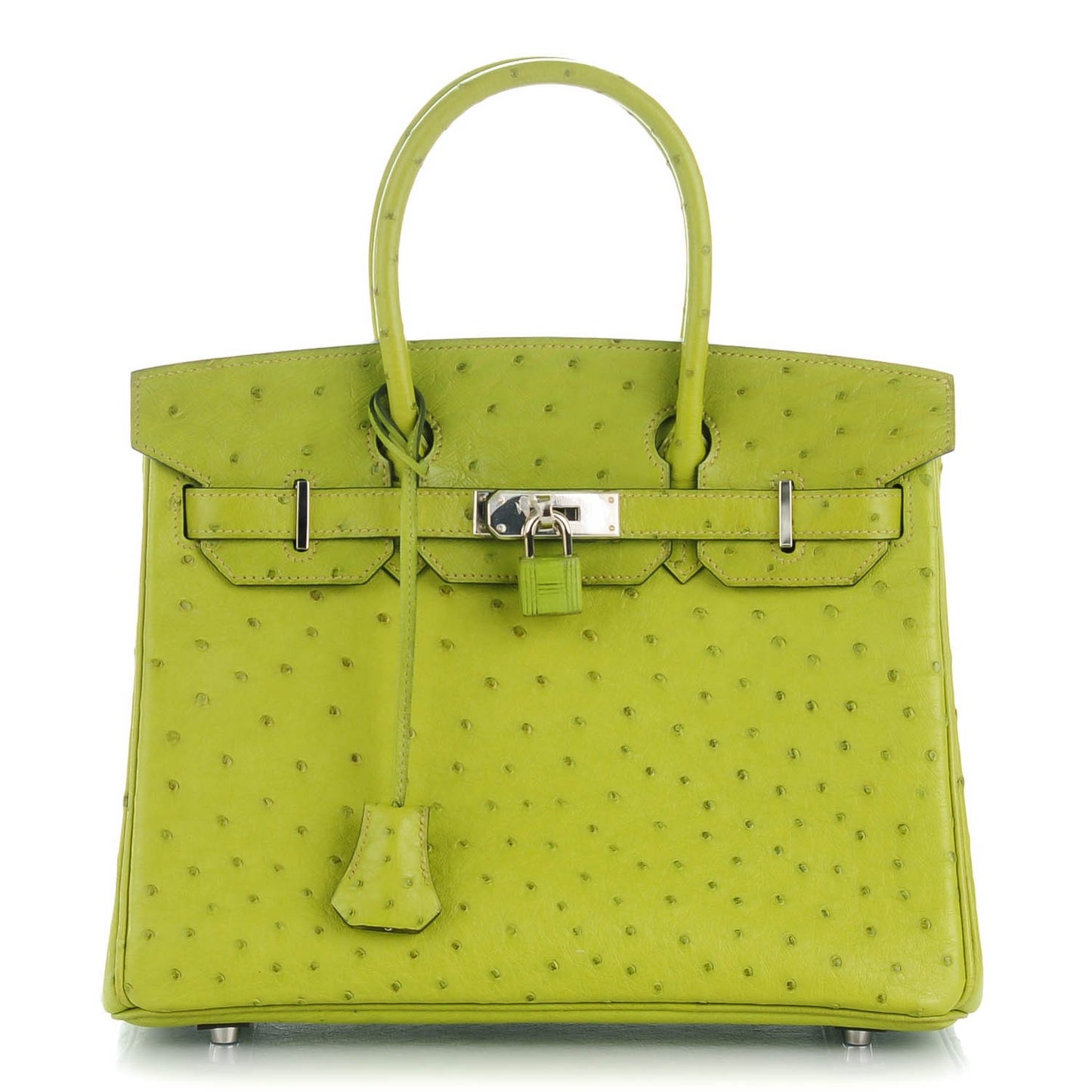 Ostrich Birkin 30 Vert Anis