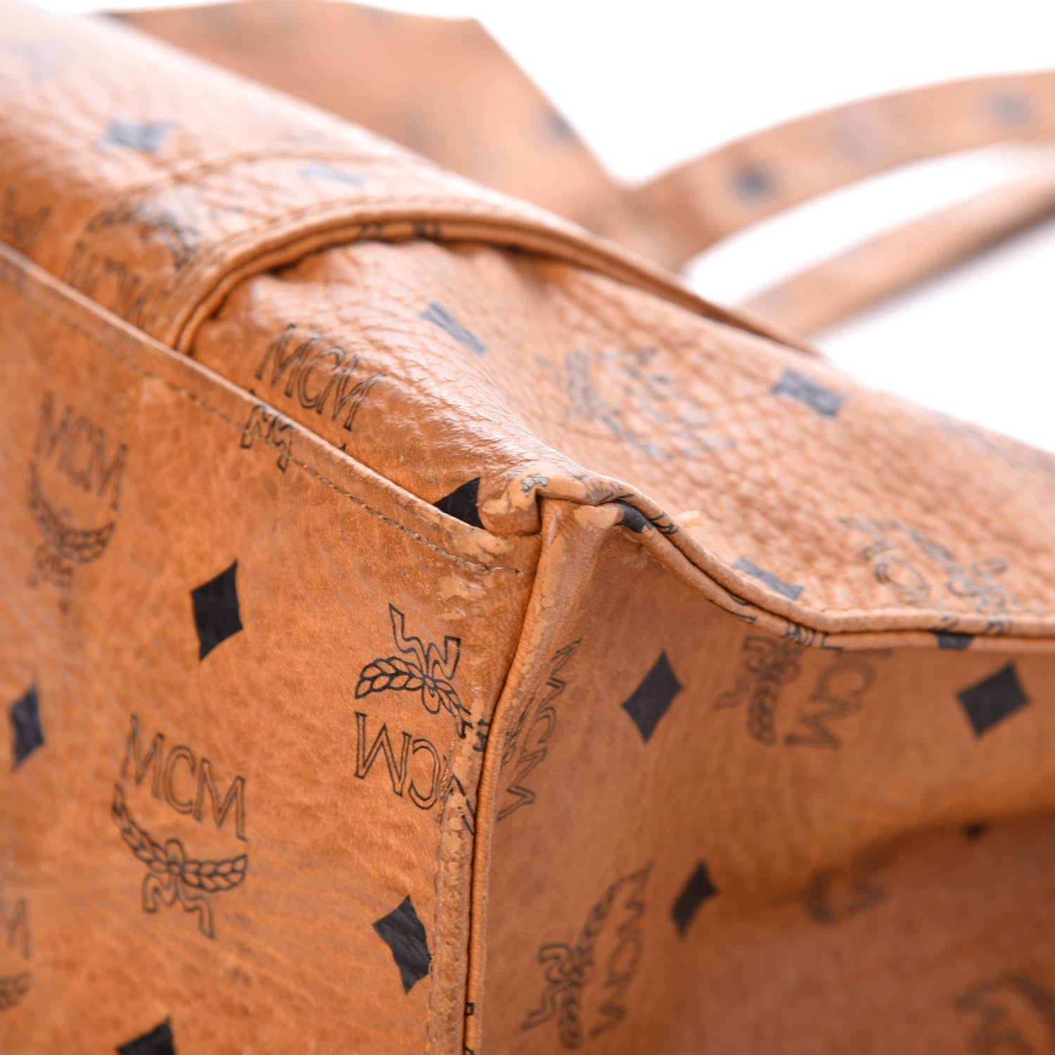MCM Visetos Shoulder Bag Cognac 10 of 12