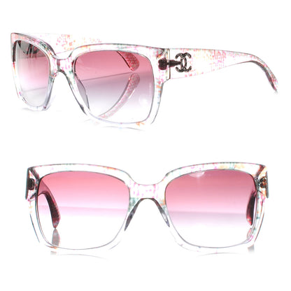 Chanel Acetate Multicolor Tweed CC Sunglasses 5220 Pink 1 of 4
