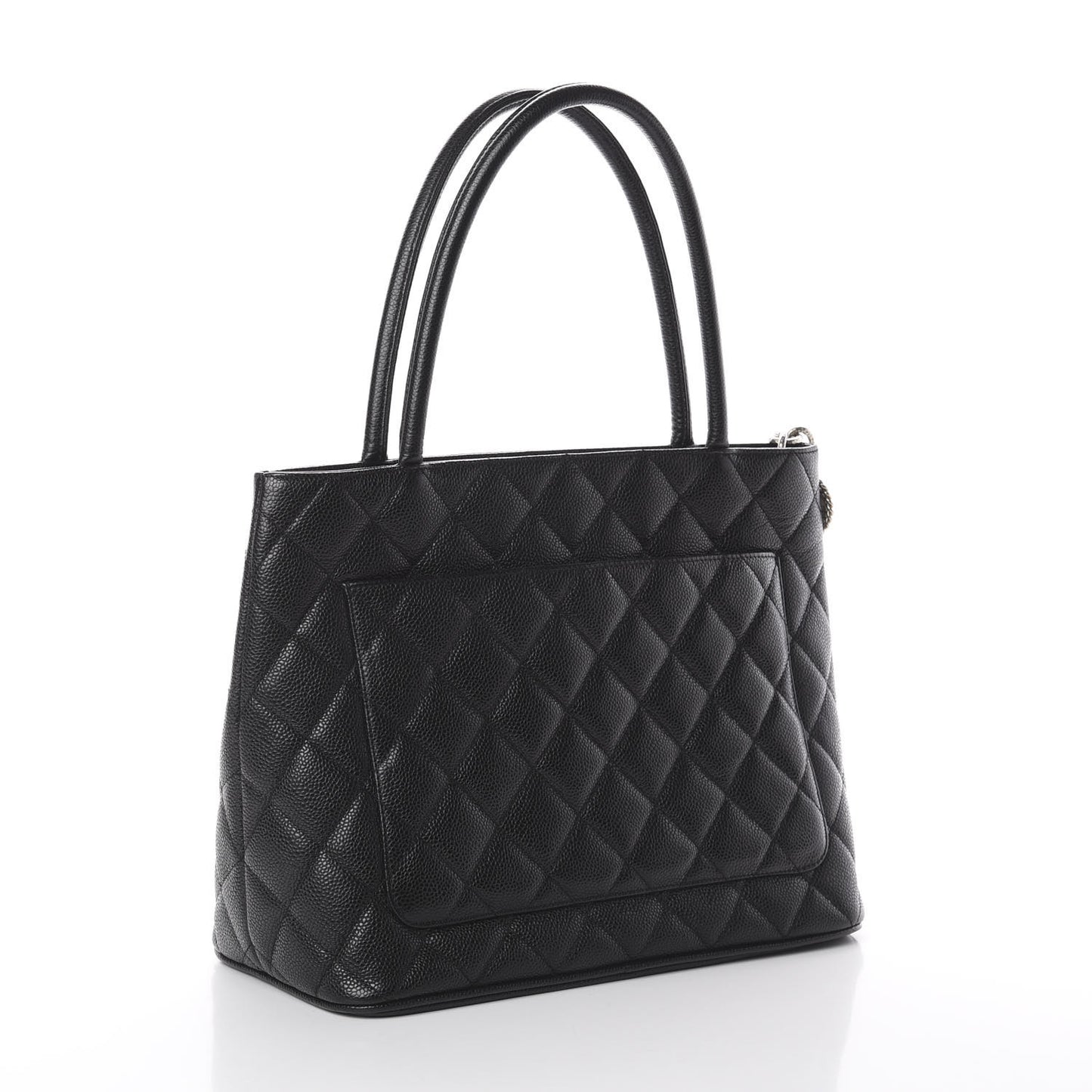 Caviar Quilted Medallion Tote Black