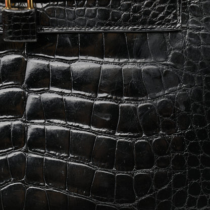 Hermes Shiny Alligator Kelly Sellier 28 Black 16 of 19