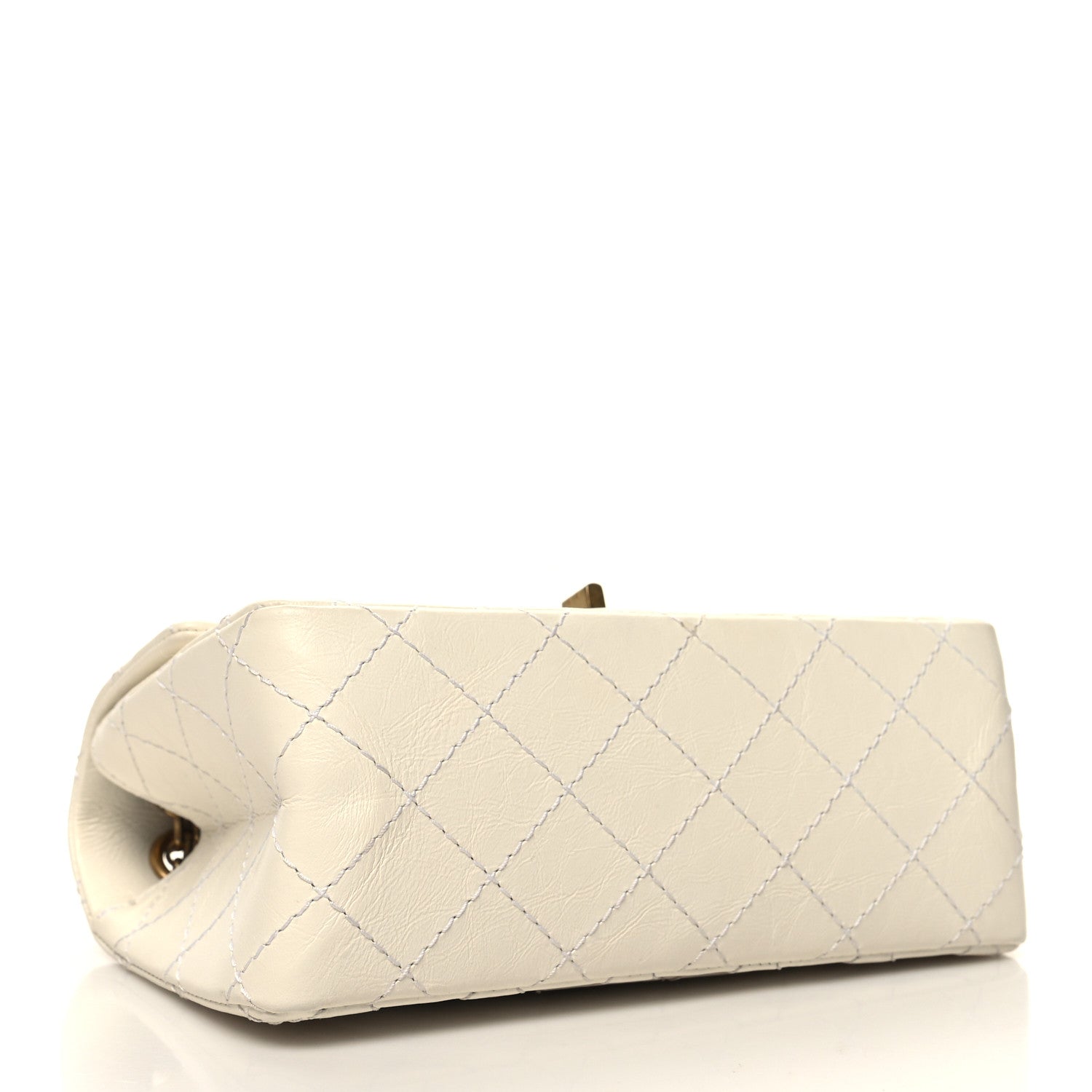 Chanel Aged Calfskin Quilted 2.55 Reissue Mini Flap White 4 of 11