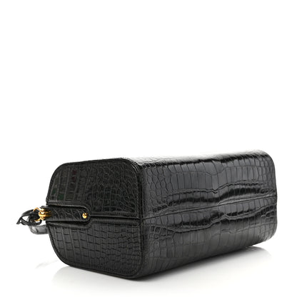 Hermes Shiny Crocodile Doctor Bag Black 4 of 10