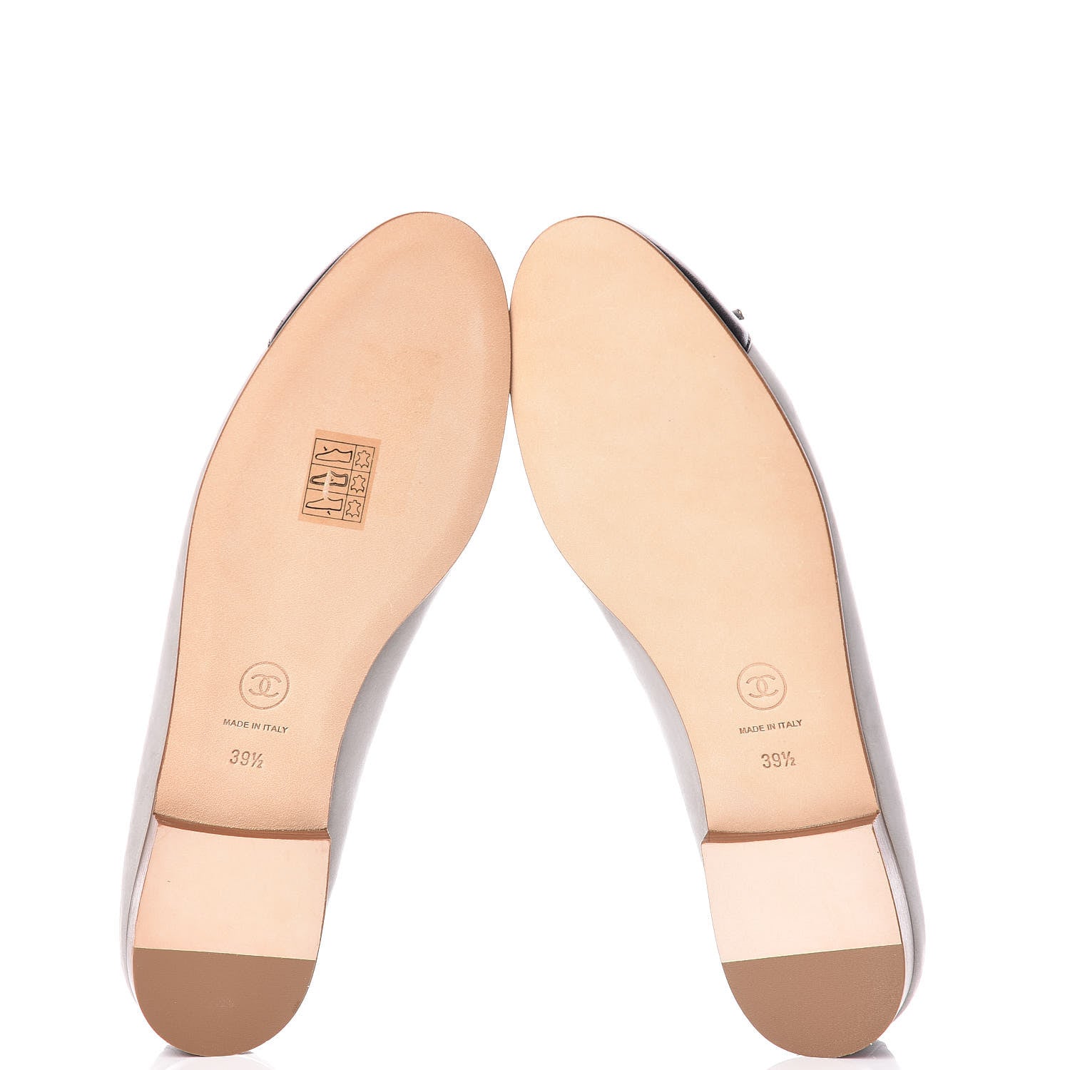 Chanel Suede Cap Toe Ballerina Flats 39.5 Grey Black 5 of 9