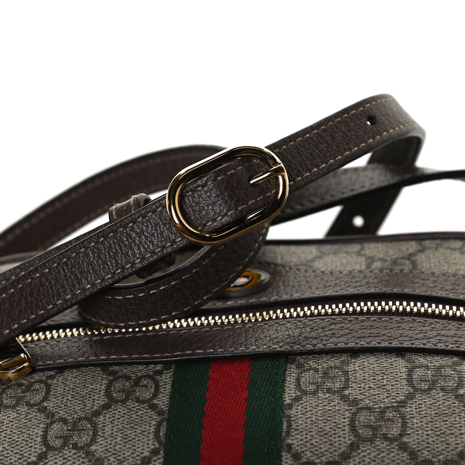 Gucci GG Supreme Monogram Web Mini Ophidia Shoulder Bag Brown 14 of 16