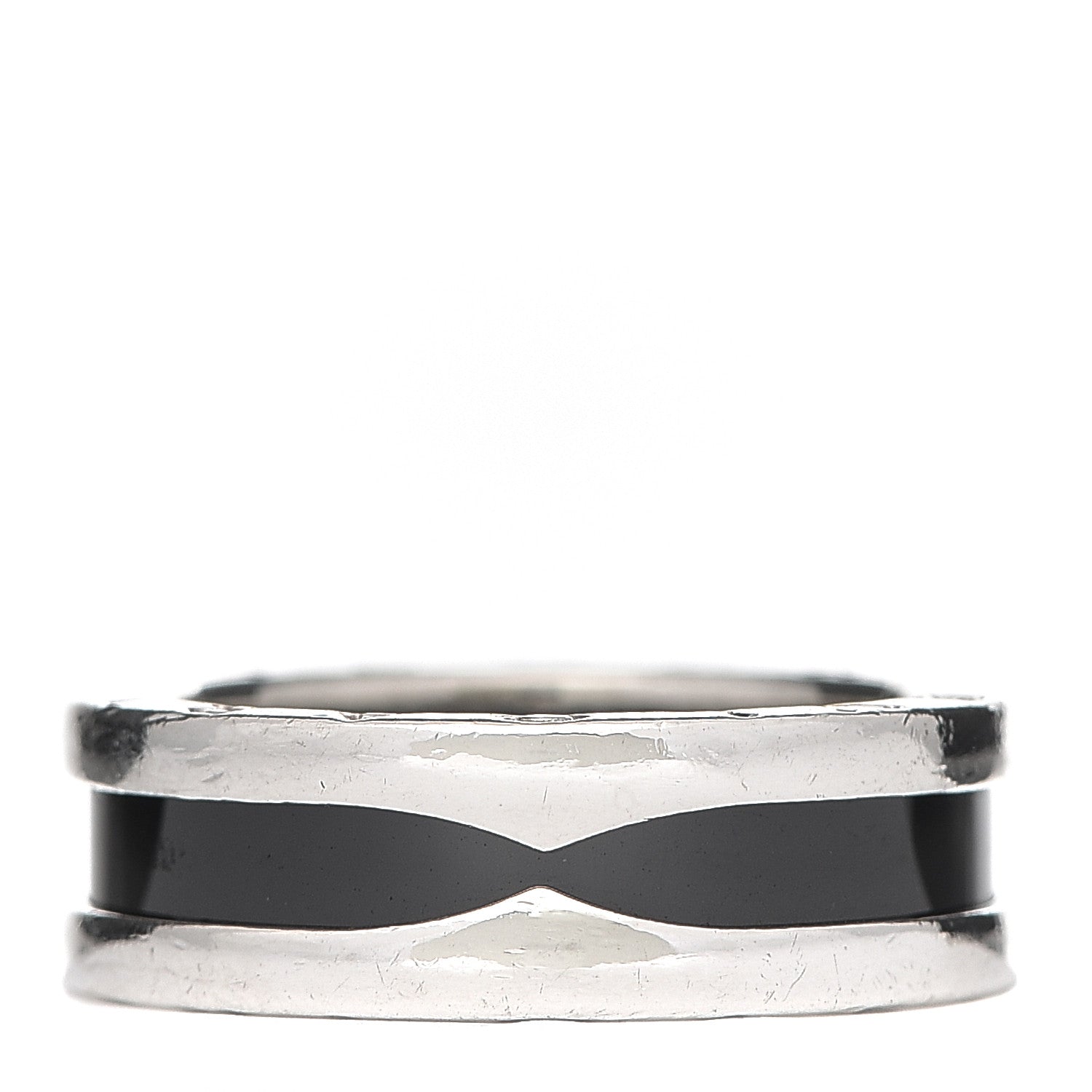 Bulgari Sterling Silver Ceramic Save The Children One-Band Ring 52 6 3 of 7