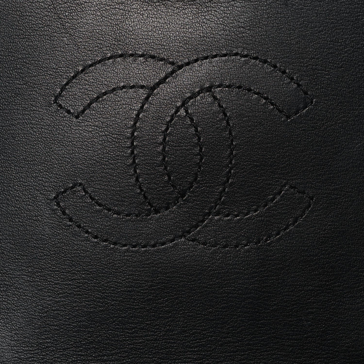 Chanel Calfskin Chevron Quilted Medium Statement Flap Black 8 of 16