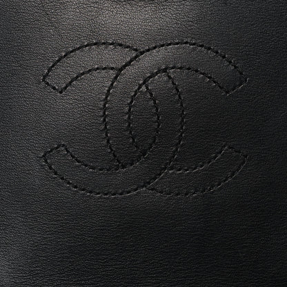 Chanel Calfskin Chevron Quilted Medium Statement Flap Black 8 of 16