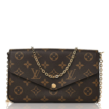 Louis Vuitton Monogram Pochette Felicie Chain Wallet Fuchsia 3 of 10