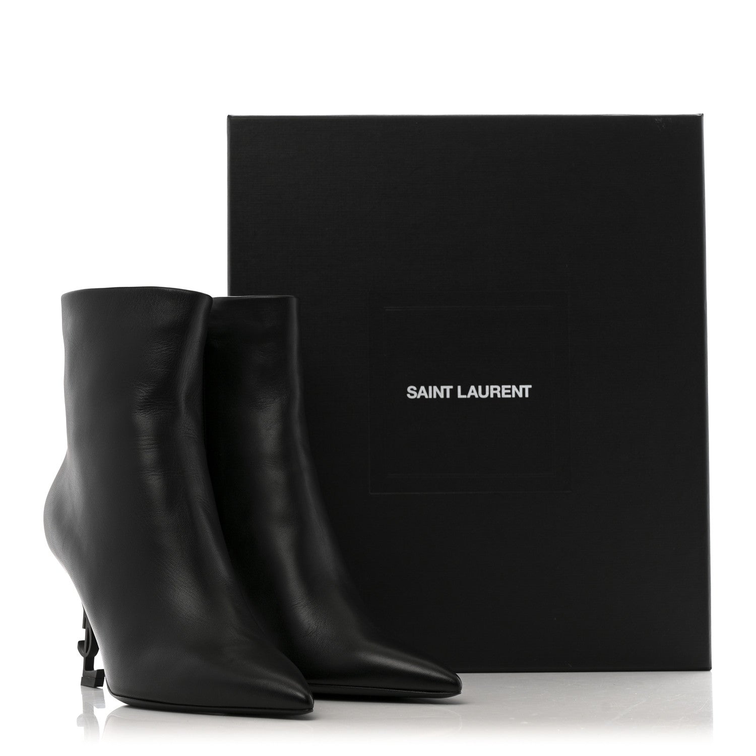 Saint Laurent Nappa Vendome Opyum 85 Ankle Boots 39 Black 10 of 10