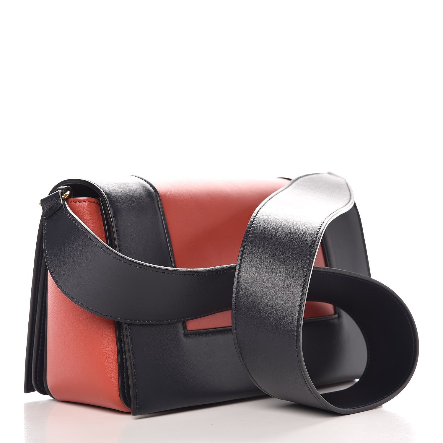 Celine Shiny Smooth Calfskin Medium Frame Shoulder Bag Dark Navy Claycourt 3 of 8