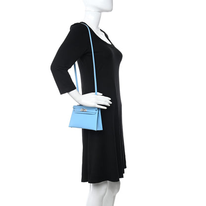 Hermes Epsom Mini Kelly Sellier 20 Celeste 2 of 16