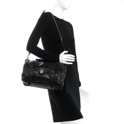 Proenza Schouler Lambskin Medium PS1 Satchel Black 3 of 9