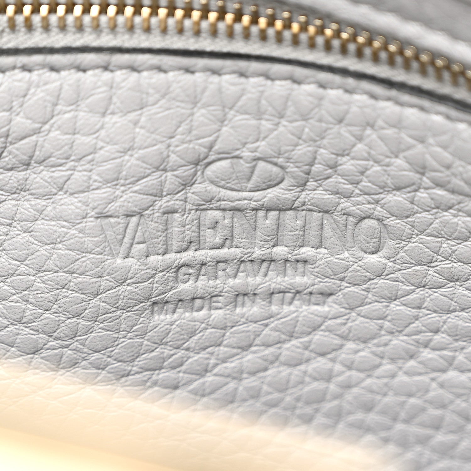 Valentino Garavani Pebbled Calfskin Mini Rockstud Flip-Lock Messenger Bag Pastel Grey 6 of 11