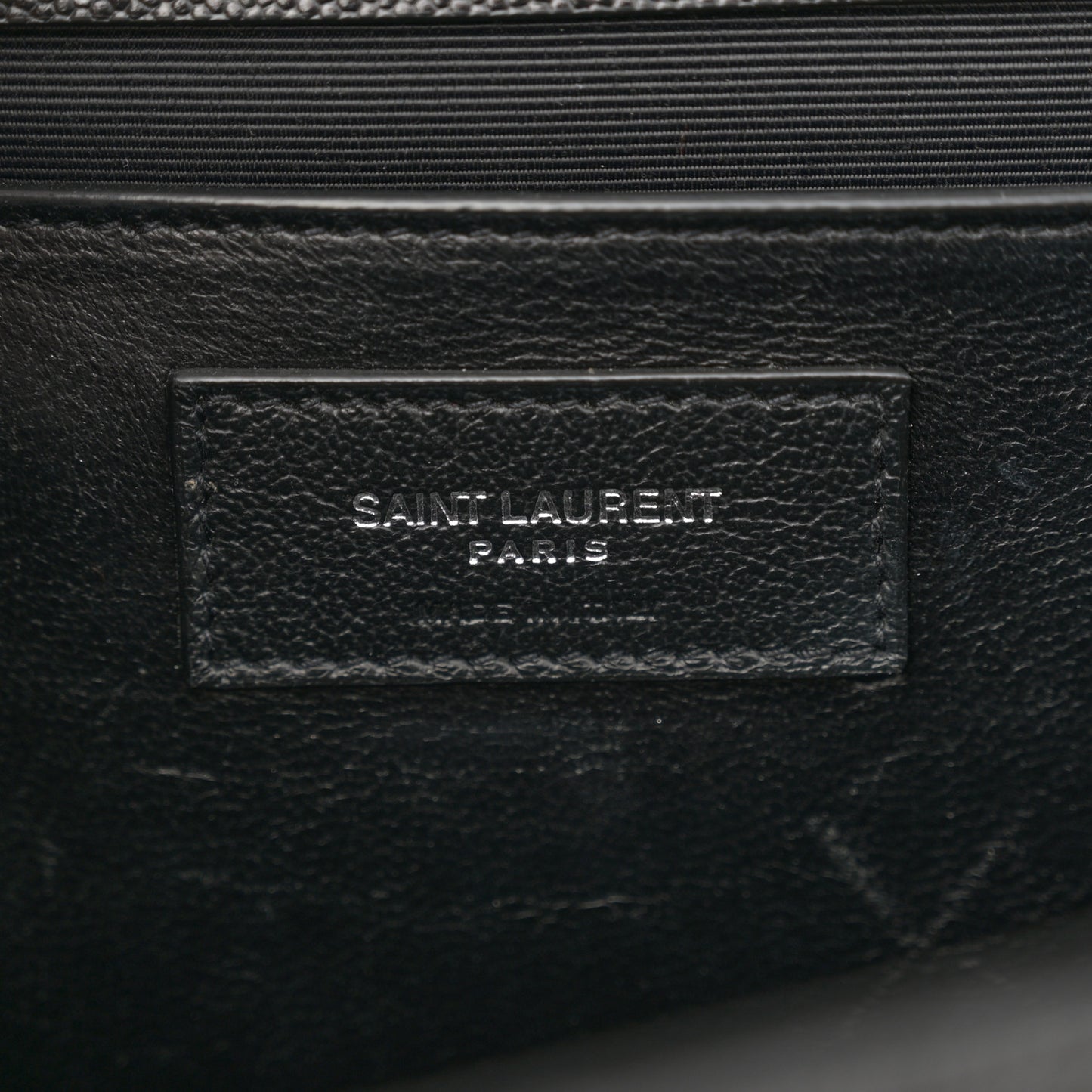 Grain De Poudre Textured Mixed Matelasse Triquilt Medium Monogram Satchel Black