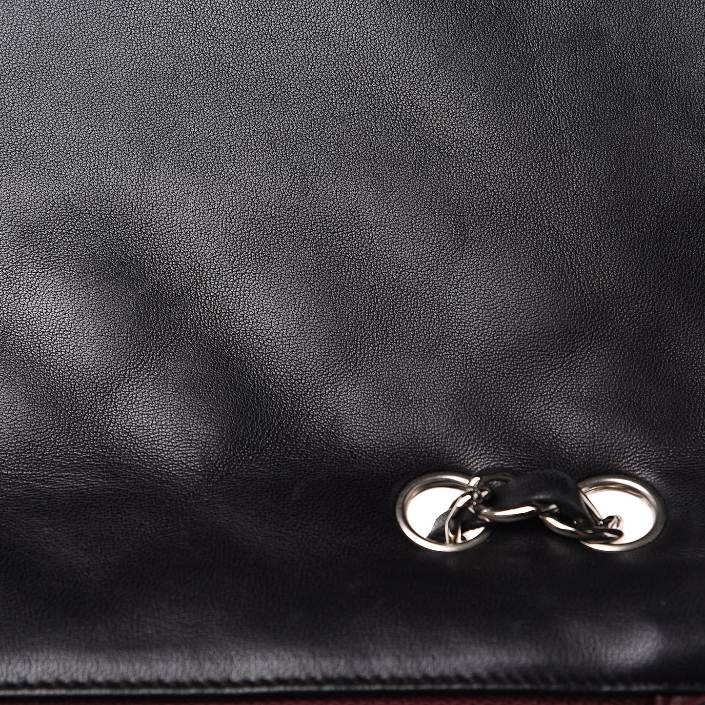 Lambskin Quilted Jumbo Single Flap Black