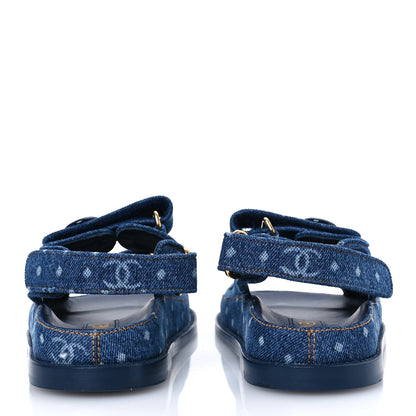 Chanel Denim CC Dad Sandals 35 Dark Blue 6 of 11