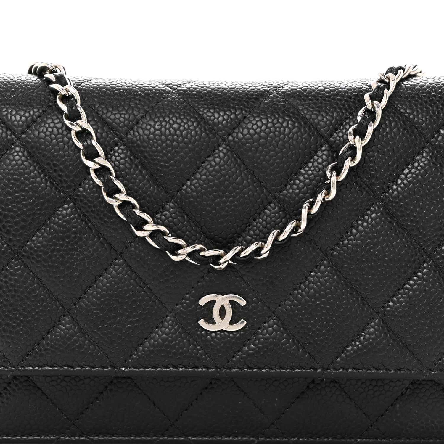 Chanel Caviar Quilted Wallet on Chain WOC Black 9 of 11