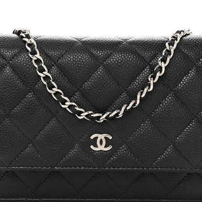 Chanel Caviar Quilted Wallet on Chain WOC Black 9 of 11