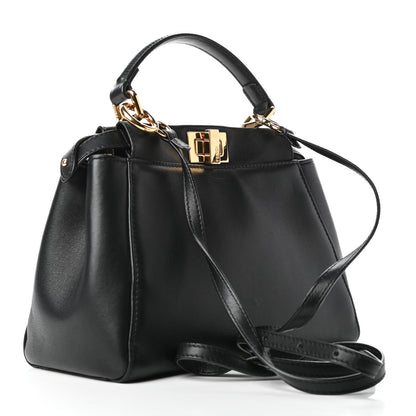 Fendi Nappa Mini Peekaboo Iconic Satchel Black 3 of 8