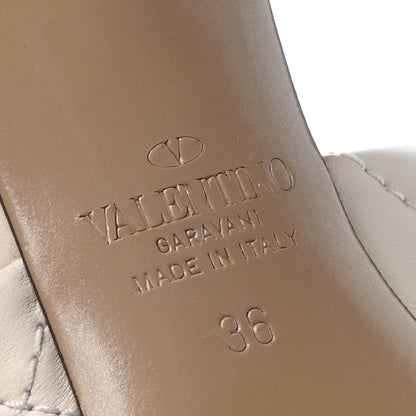 Valentino Garavani Nappa Quilted Roman Stud 65mm Slide Sandals 36 Light Ivory 7 of 7