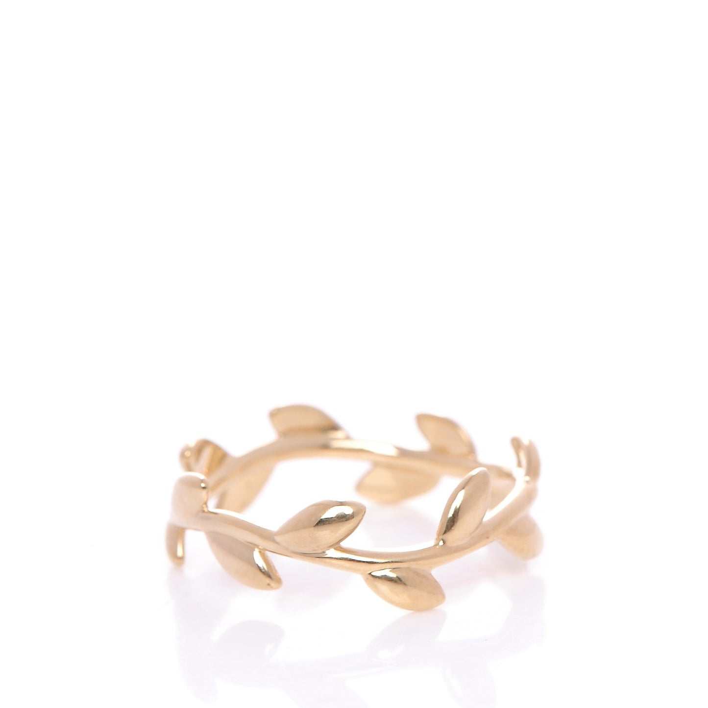 18K Yellow Gold Narrow Paloma Picasso Olive Leaf Band Ring 54 7