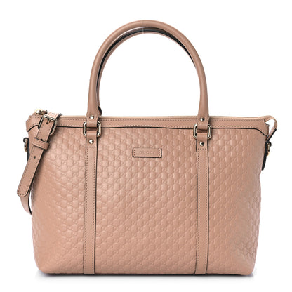 Gucci Soft Microguccissima Small Zippered Satchel Camelia 1 of 9