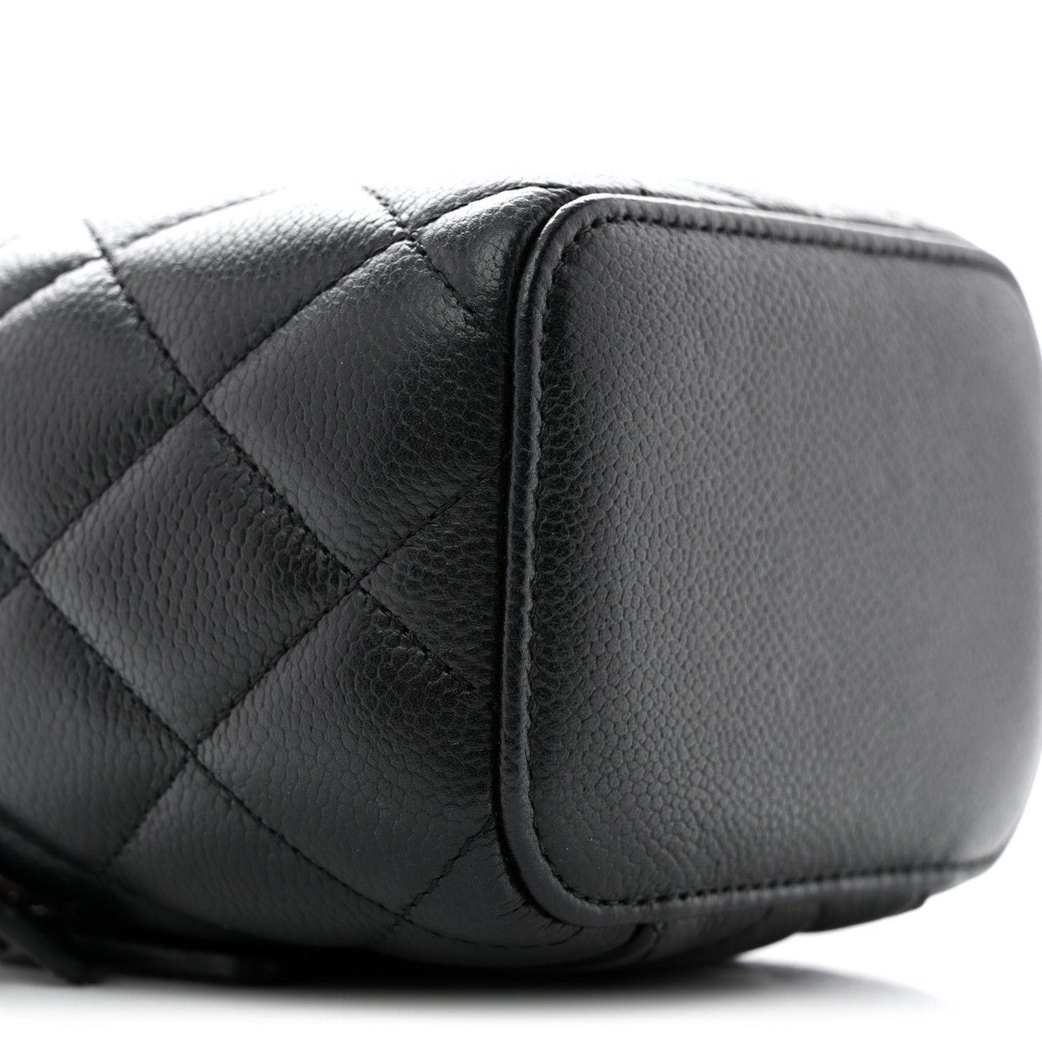 Chanel Caviar Quilted Tiny CC Mini Vanity Case With Chain Black 9 of 10