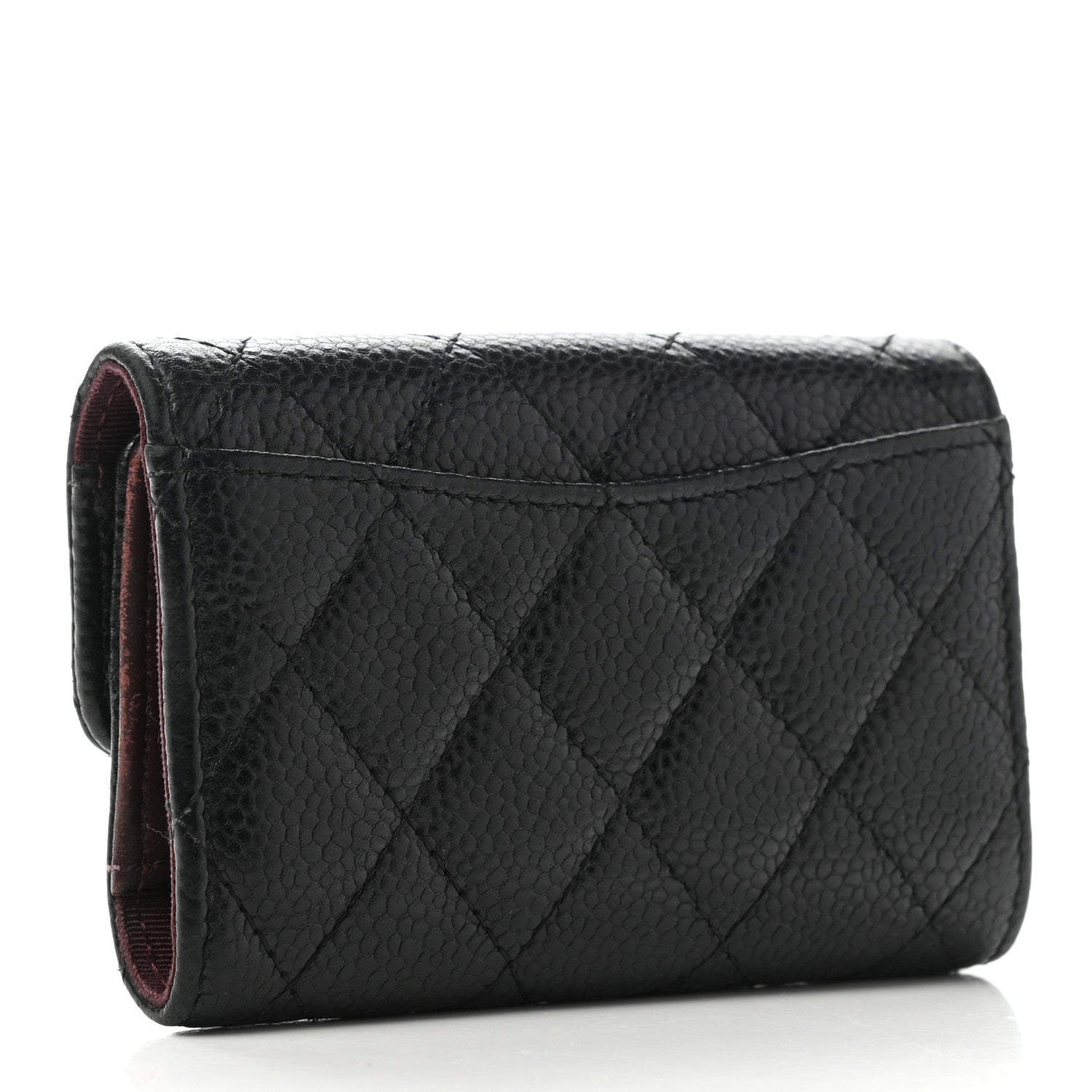 Chanel Caviar Quilted Classic 4 Key Holder Wallet Black 3 of 11