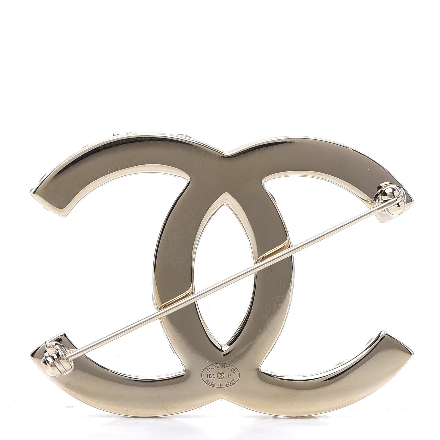 Chanel Pearl Crystal Bright Young Thing CC Brooch Gold 3 of 5