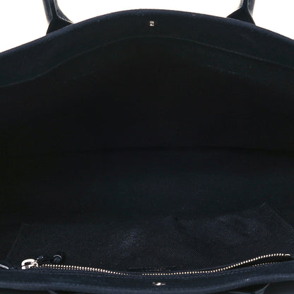 Saint Laurent Linen Calfskin Rive Gauche Tote Black 5 of 11