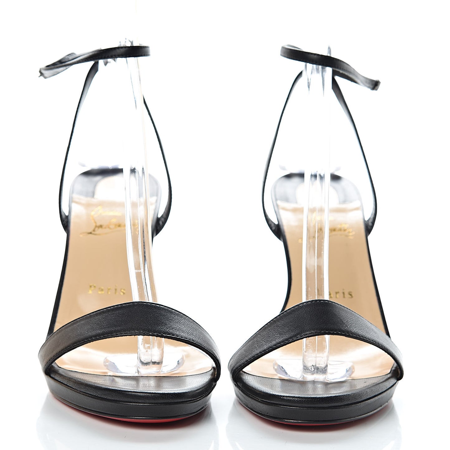 Nappa Loubi Queen 100 Sandals 40 Black