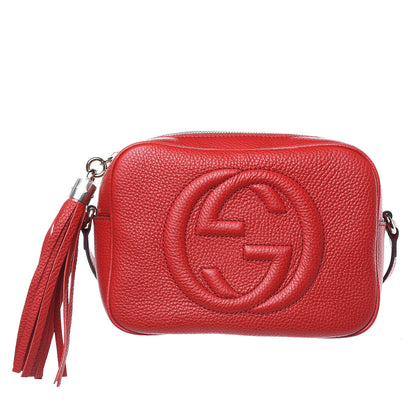 Gucci Pebbled Calfskin Small Soho Disco Bag Tabasco Red 1 of 9