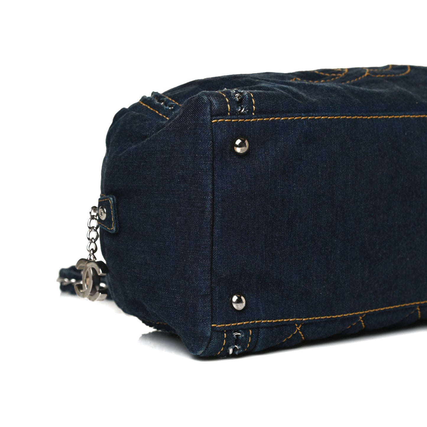 Denim Luxe Ligne Medium Bowler Blue