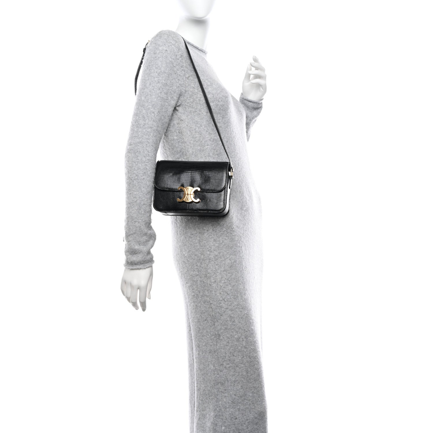 Celine Lizard Teen Triomphe Black 2 of 12