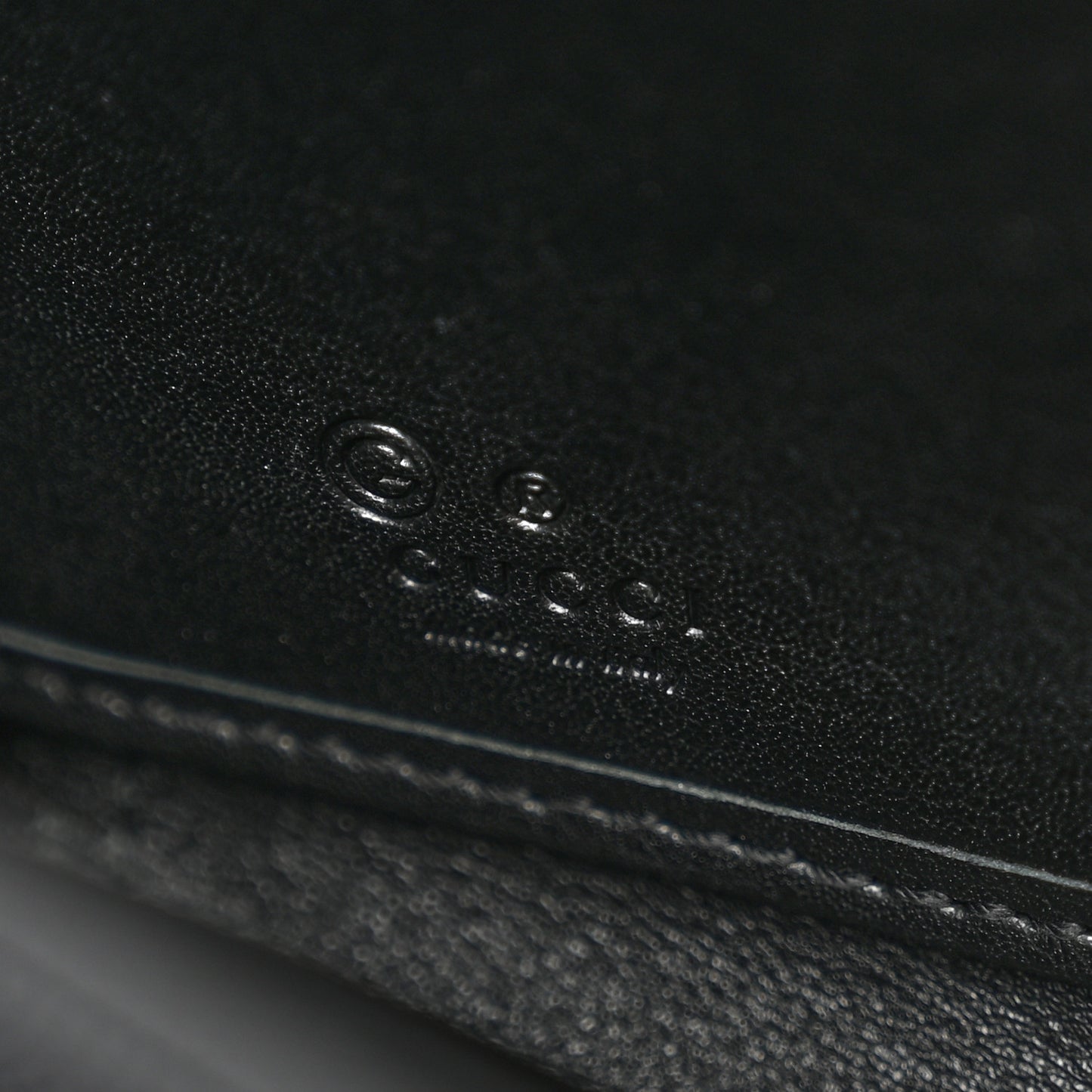 Guccissima Signature Zip Around Organizer Wallet Black