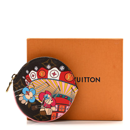 Louis Vuitton Monogram 2020 Christmas Animation Swing Ride Round Coin Purse Pink Poppy 8 of 8