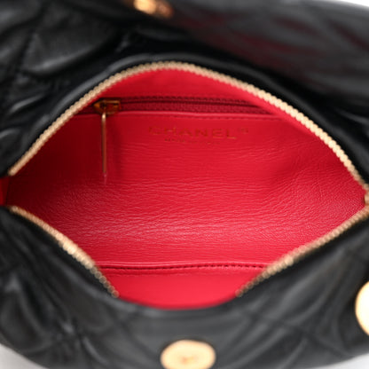 Chanel Crumpled Lambskin Quilted Small CC Links Shoulder Bag Black 5 of 11