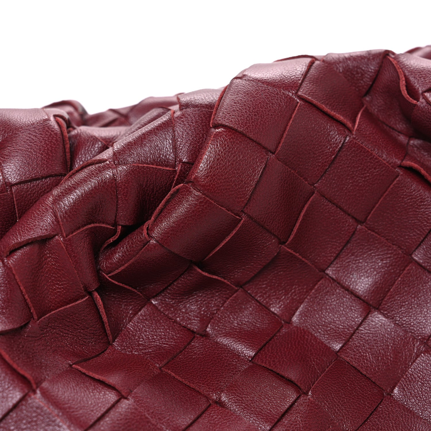 Bottega Veneta Nappa Maxi Intrecciato The Pouch Oversized Clutch Bordeaux 9 of 11